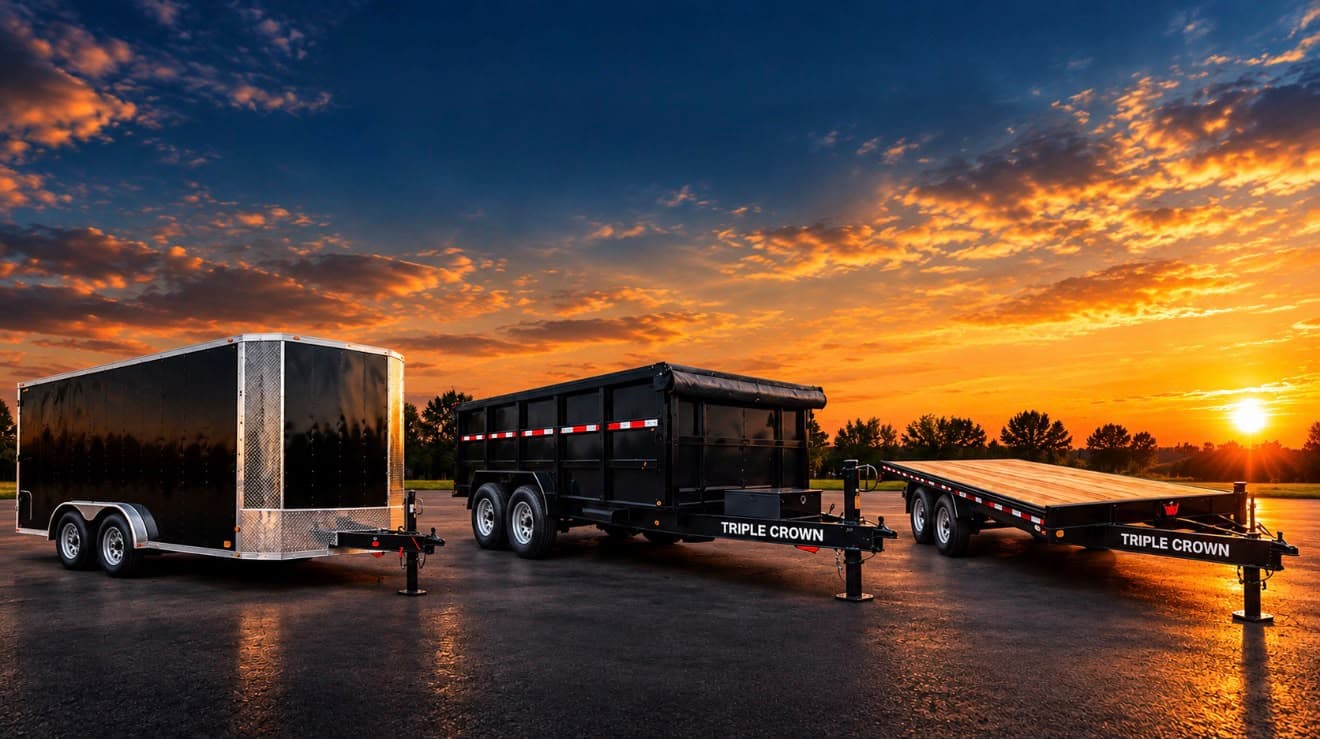 JACE Trailers trailers at sunset